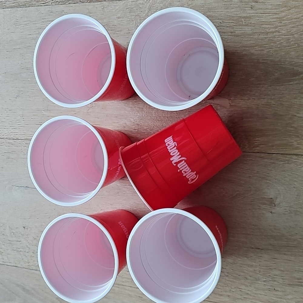 NWOT Captain Morgan Hard Plastic Cup set of Six (6)